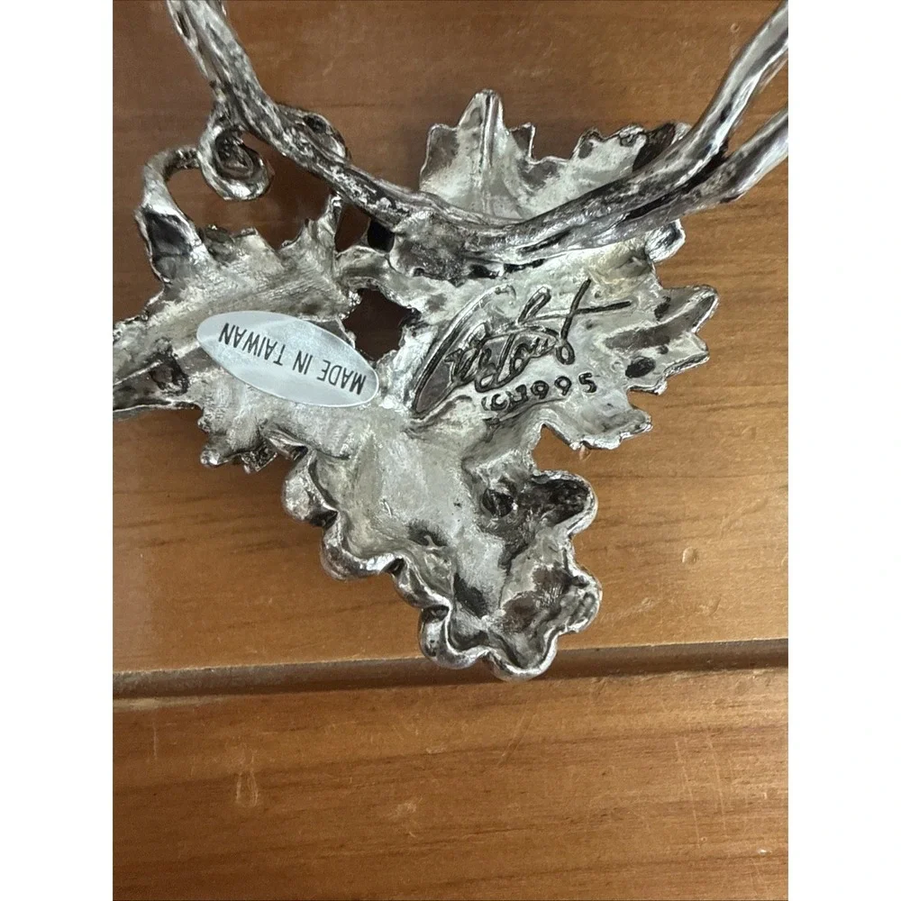 Vintage Arthur Court Grapes & Vine Design Napkin Rings Cast Aluminum Set-8